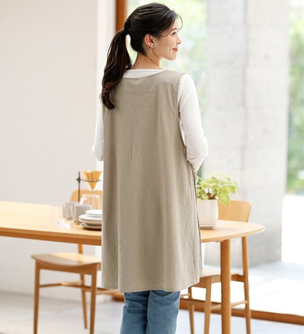 ルフラン（ルフラン）の「【３色組】毎日を彩る♪小花チュニックエプロン（エプロン）」｜詳細画像