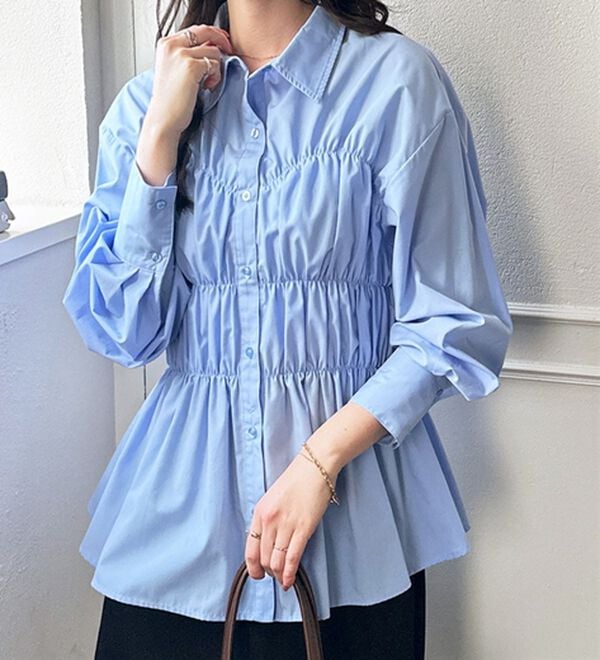 GeeRA（ジーラ）の「シャーリングビスチェデザインシャツ（シャツ）」｜詳細画像