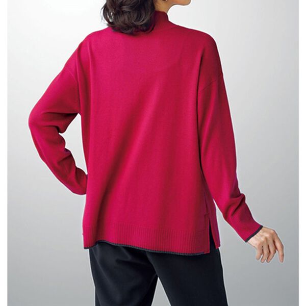 BELLUNA（ベルーナ）の「インターシャリーフ柄デザインセーター（ニット・セーター）」｜詳細画像