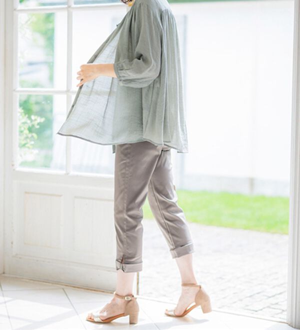 BELLUNA（ベルーナ）の「スラブ素材ギャザーデザインブラウス（ブラウス）」｜詳細画像