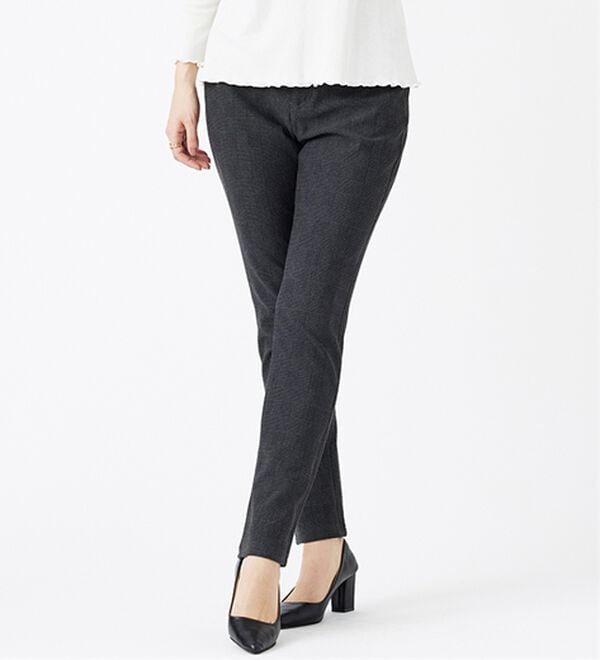 BELLUNA（ベルーナ）の「ウエストらくらく！ふっくら裏起毛ストレッチパンツ（フルレングスパンツ）」｜詳細画像