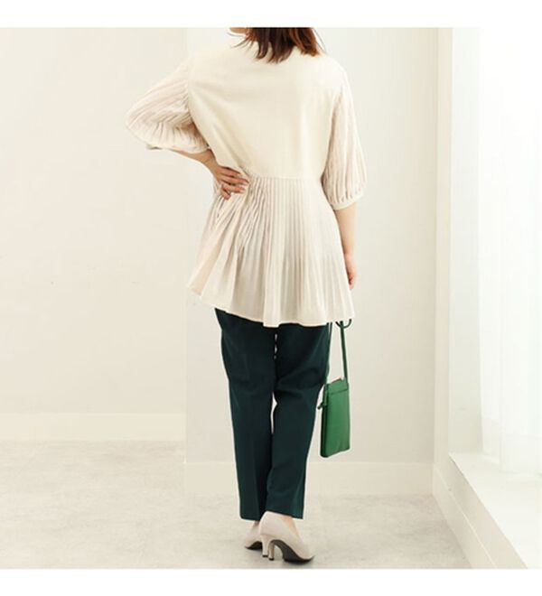 BELLUNA（ベルーナ）の「ダブルクロスベルト付テーパードパンツ（テーパードパンツ）」｜詳細画像