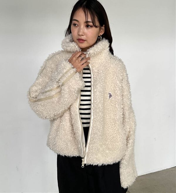 RANAN（ラナン）の「＜U.S.POLO ASSN.＞刺繍ボアブルゾン（ブルゾン）」｜詳細画像