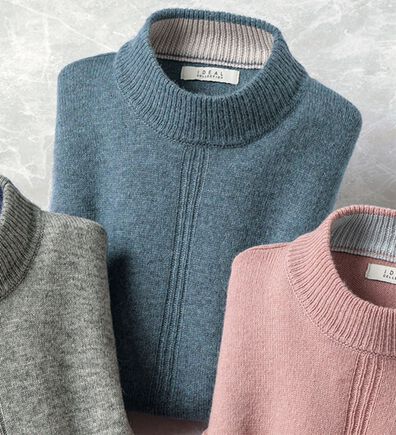 「アルパカ入りスマートセーター（メンズニット・セーター）」