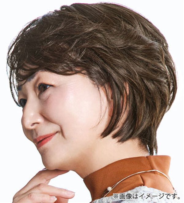 「帽子ウィッグ（もみあげ付き）カールショート　ベルーナ特別セット（ウィッグ・ヘアピース・エクステ）」｜詳細画像