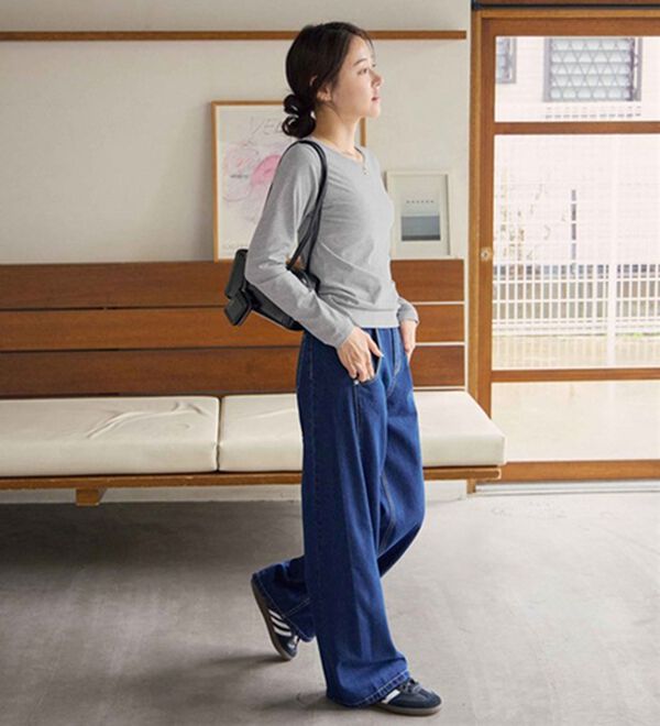 CHAN ME（チャンミ）の「ラウンドネックＴシャツ（Tシャツ）」｜詳細画像