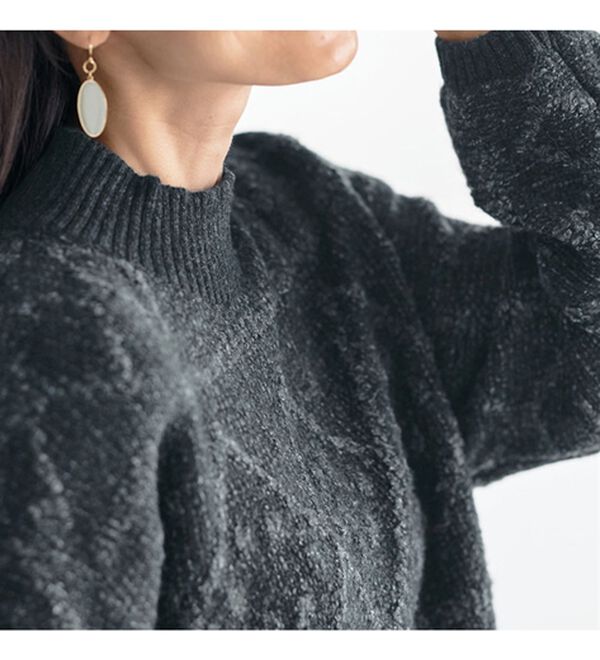 BELLUNA（ベルーナ）の「ご機嫌ムード♪幾何柄ジャカードセーター（ニット・セーター）」｜詳細画像