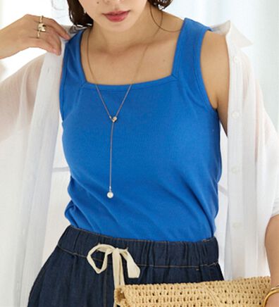 Viola e Viola（ヴィオラ エ ヴィオラ）の「保冷剤ポケット付スクエアタンクトップ（タンクトップ・キャミソール）」