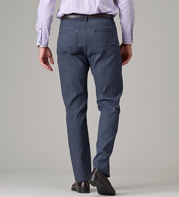 「＜コムルヴァン・オム＞ドビー織りストレッチパンツ（メンズフルレングスパンツ）」｜詳細画像