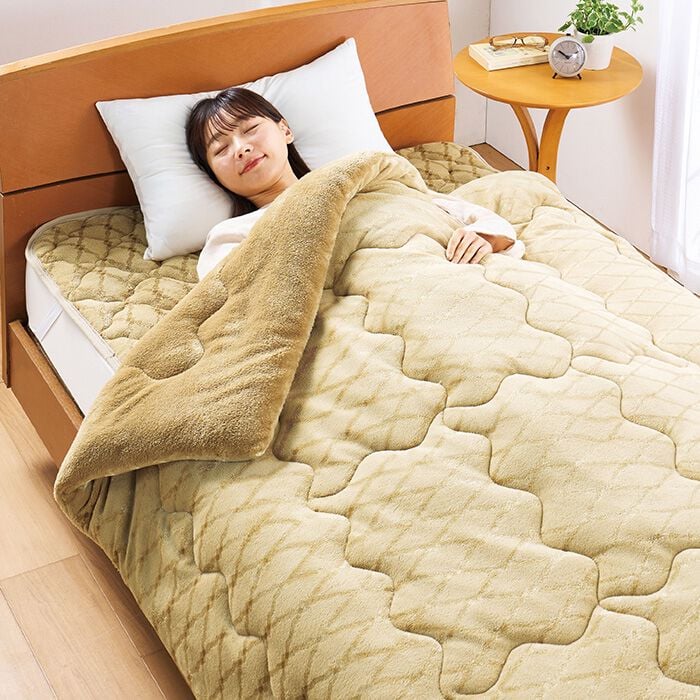 キルトベッドカバー3点セット綿マルチカバー 本物 キルティング 032