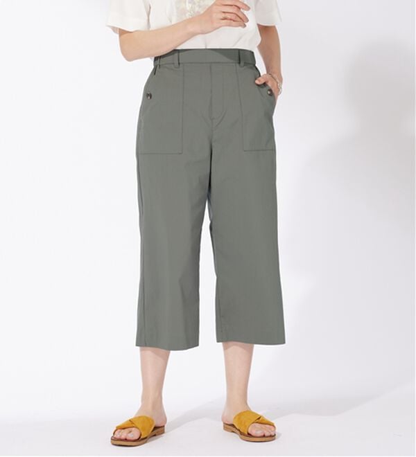 BELLUNA（ベルーナ）の「サラリ綿混ベイカーキュロットパンツ（その他パンツ）」｜詳細画像