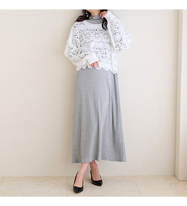 RANAN（ラナン）の「かぎ針風ショート丈プルオーバー（ニット・セーター）」｜詳細画像