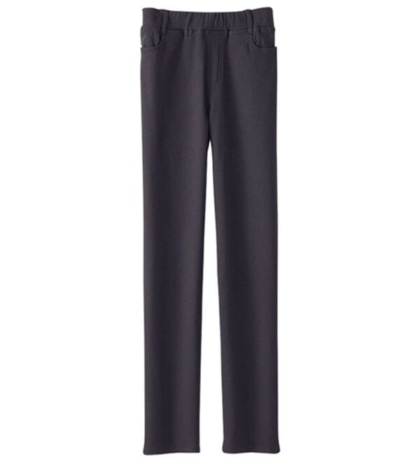 BELLUNA（ベルーナ）の「サイズ満載！伸びる裏起毛パンツ（フルレングスパンツ）」｜ブラック