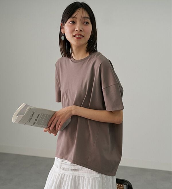 BELLUNA（ベルーナ）の「シュッと体型カバー！コクーンTシャツ（カットソー）」｜詳細画像
