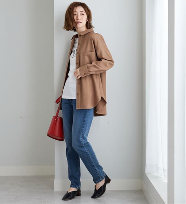 BELLUNA（ベルーナ）の「【着回しのミカタ！】綿100％大人顔サマ見えプリントロンT（カットソー）」｜詳細画像