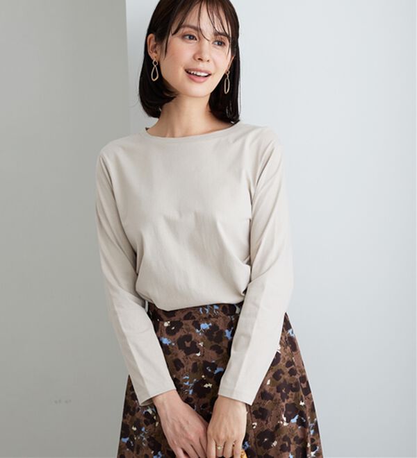 BELLUNA（ベルーナ）の「綿１００％大人顔サマ見えプルオーバー（カットソー）」｜詳細画像