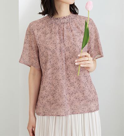 BELLUNA（ベルーナ）の「〈日比谷花壇〉フリル衿シフォンブラウス（ブラウス）」