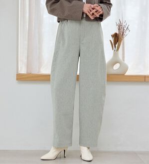 BELLUNA（ベルーナ）の「＜＆ｃｏｃｏｃｈｉ＞ウーリッシュジャージーバレルパンツ（ワイドパンツ・ガウチョ）」｜ライトグレー