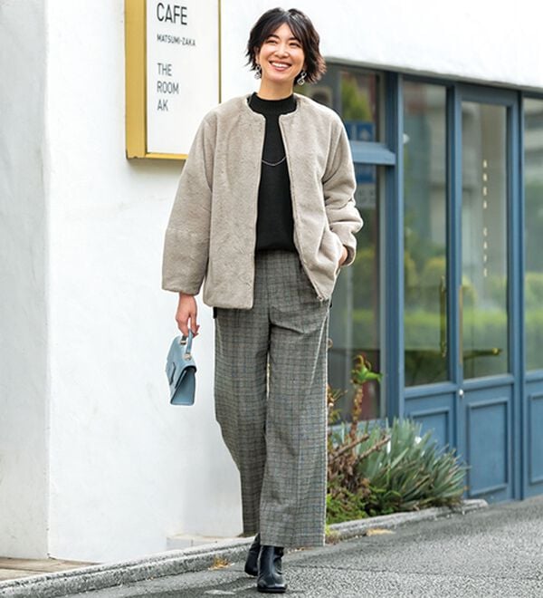 BELLUNA（ベルーナ）の「すっきり高見え！大人のファージャケット（その他ジャケット）」｜詳細画像