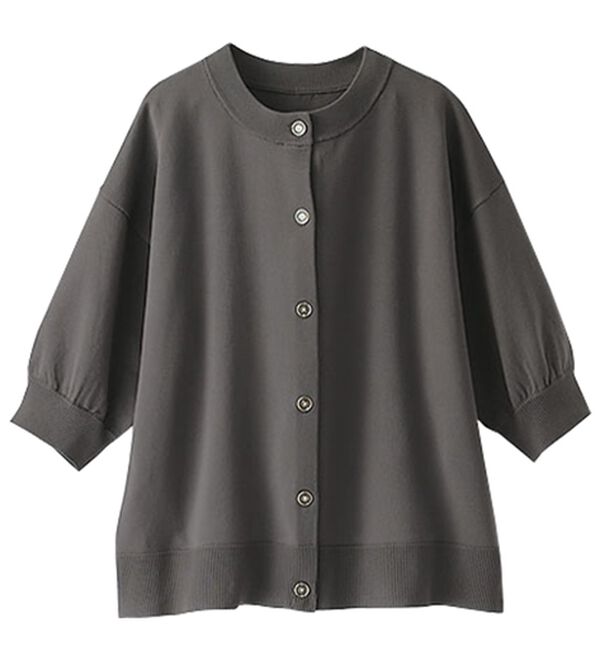 BELLUNA（ベルーナ）の「【快適Ｌａｂ．】洗える！軽い！５分袖ニットカーディガン（ニットカーディガン）」｜詳細画像