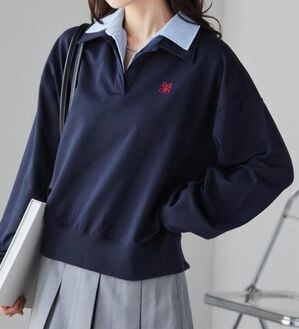 RANAN（ラナン）の「レイヤード襟付きスウェット（トレーナー・スウェット）」｜詳細画像