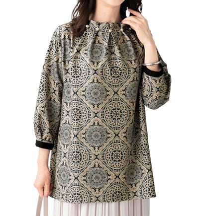 ルフラン（ルフラン）の「パールビーズ使いストレッチブラウス＜ルゼッタ＞（ブラウス）」