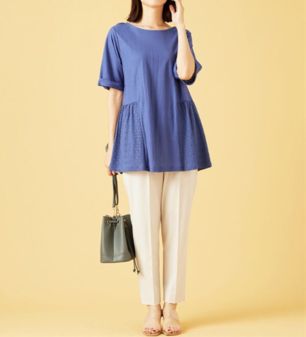 BELLUNA（ベルーナ）の「ヒンヤリ！サイドレース切替チュニック（チュニック）」｜詳細画像