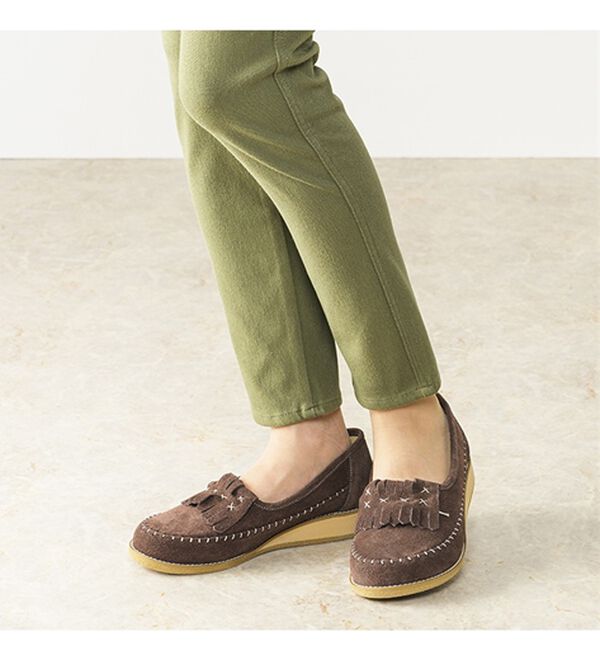 ルフラン（ルフラン）の「外反母趾対応＜メディフィット＞５Ｅあったかボアモカシンシューズ（パンプス）」｜詳細画像