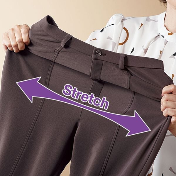 BELLUNA（ベルーナ）の「ハイテンションカルゼ素材美脚パンツ（セミワイド）（ワイドパンツ・ガウチョ）」｜詳細画像