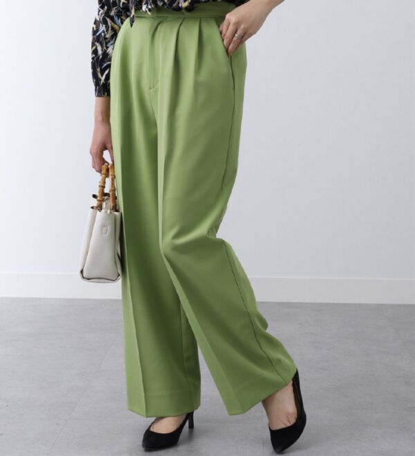 BELLUNA（ベルーナ）の「ボタンデザインセンタープレスワイドパンツ（ワイドパンツ・ガウチョ）」｜詳細画像