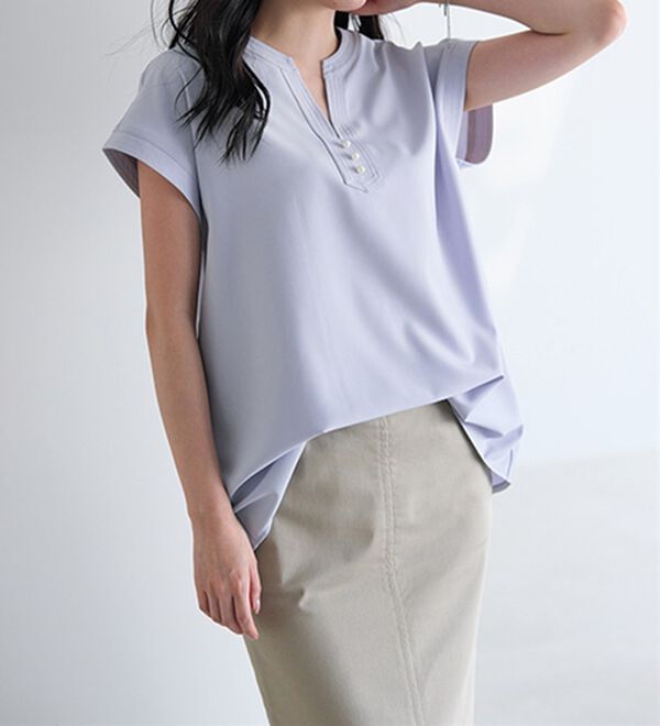 RANAN（ラナン）の「ひんやり！スキッパーブラウス（ブラウス）」｜詳細画像