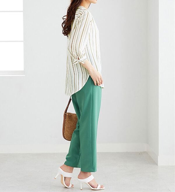 BELLUNA（ベルーナ）の「涼感やわらか袖リボンシャツチュニック（チュニック）」｜詳細画像