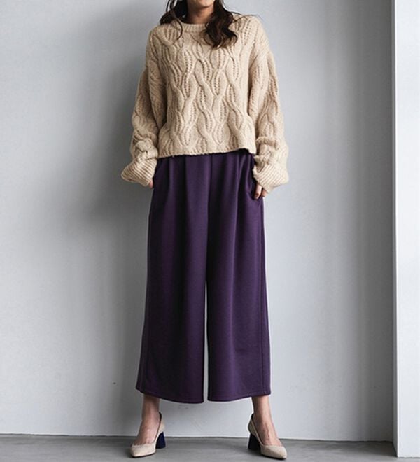 RANAN（ラナン）の「ビッグケーブル短丈ニット（ニット・セーター）」｜詳細画像