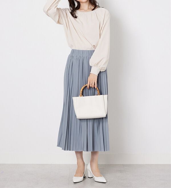 BELLUNA（ベルーナ）の「洗っても形が崩れにくい！プリーツスカート（ロングスカート）」｜詳細画像