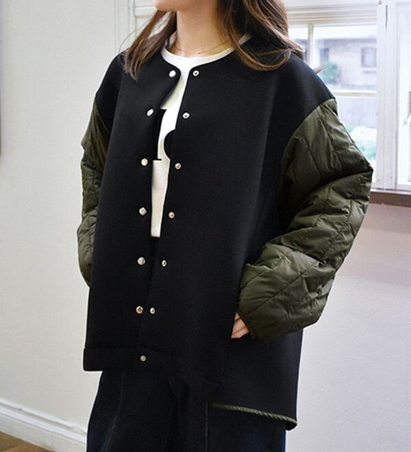 RANAN（ラナン）の「薄中わた異素材ブルゾン（ブルゾン）」｜詳細画像