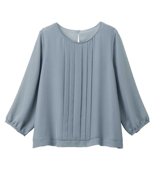 Viola e Viola（ヴィオラ エ ヴィオラ）の「タックデザインシフォンブラウス（ブラウス）」｜詳細画像