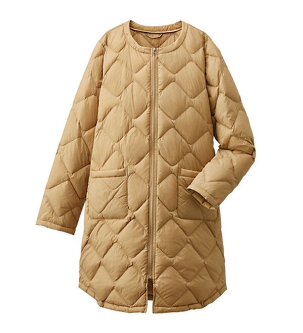 BELLUNA（ベルーナ）の「洗える！軽量ダウンノーカラーコート（ポーチ付）（ハーフコート）」｜詳細画像