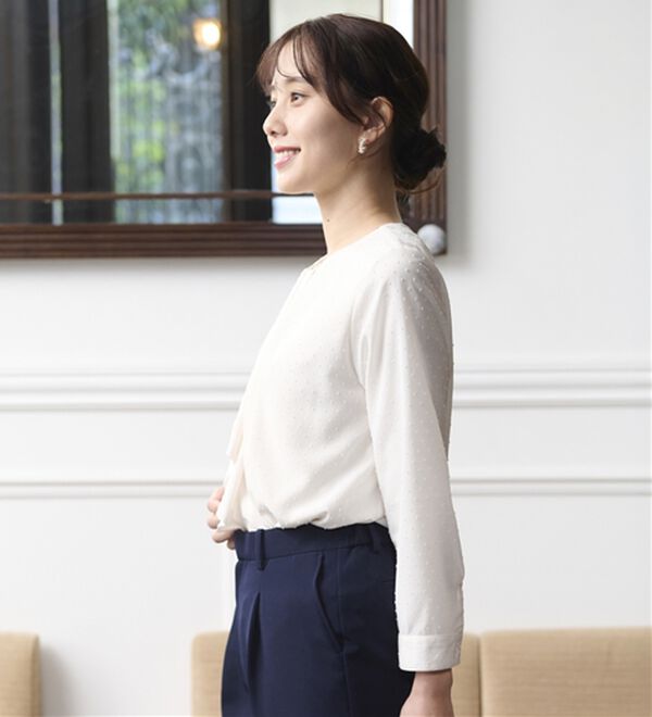 BELLUNA（ベルーナ）の「＜Ｃ／Ｓ＞ドットシフォンボウタイブラウス（ブラウス）」｜詳細画像