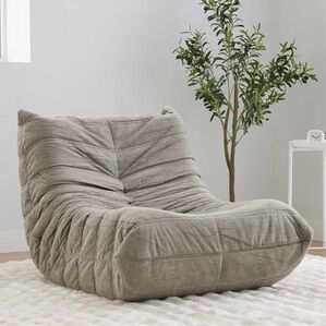 iellio（イエリオ）の「ゆったり包み込まれるローソファ＜1人掛ソファ・座椅子・オットマン＞（ソファ）」｜グレー