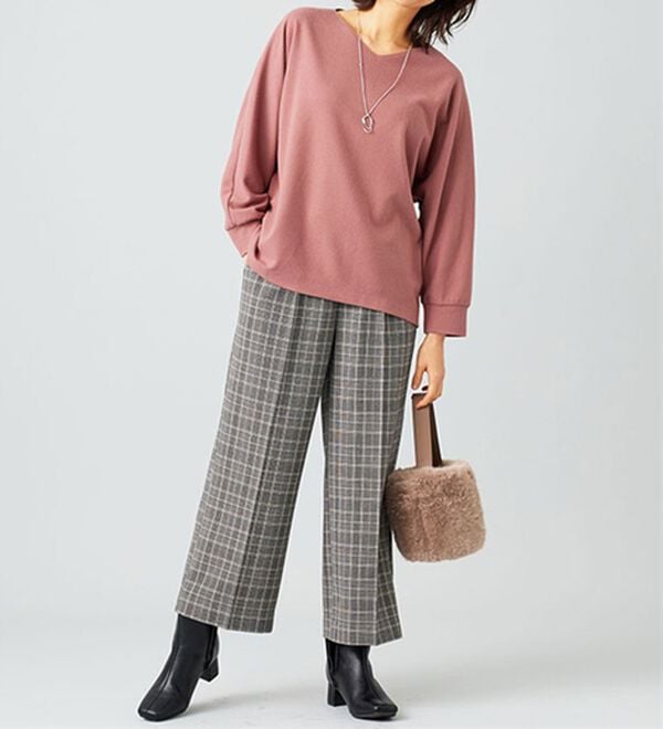 BELLUNA（ベルーナ）の「サマ見え（ウォーム）ベルト付ワイドパンツ（ワイドパンツ・ガウチョ）」｜詳細画像