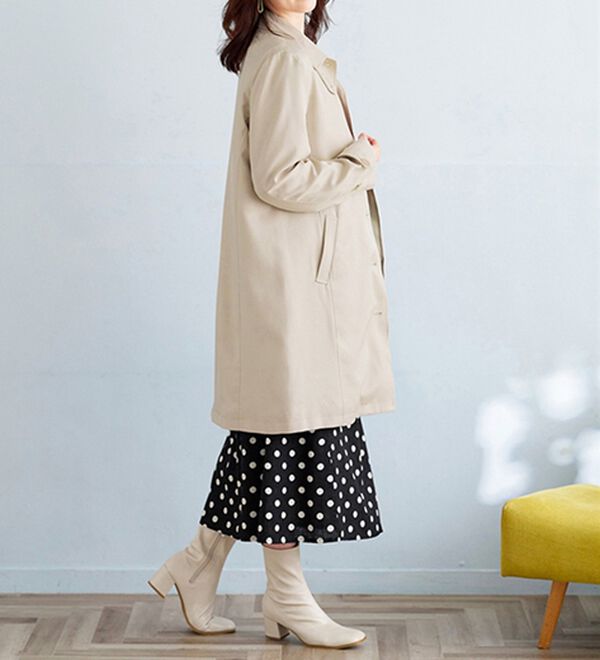 BELLUNA（ベルーナ）の「花粉対策！ライナー付ステンカラーコート（ロングコート）」｜詳細画像