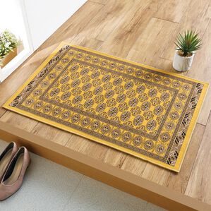 「オリエンタル柄カーペット（カーペット）」｜イエロー