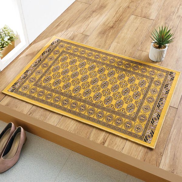 「オリエンタル柄カーペット（カーペット）」｜イエロー