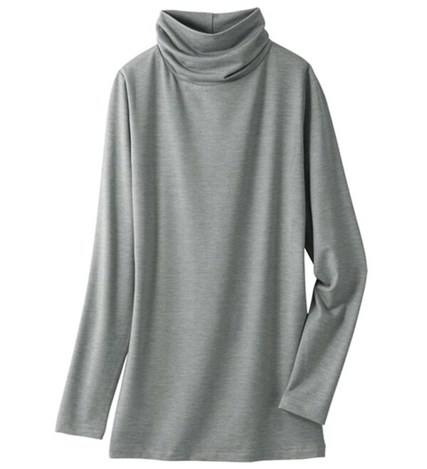 LAVIENNE（ラヴィエンヌ）の「＋５．２度のあったかインナー　ベリーヒート　タートルネック長袖（肌着・インナーウェア）」｜グレー