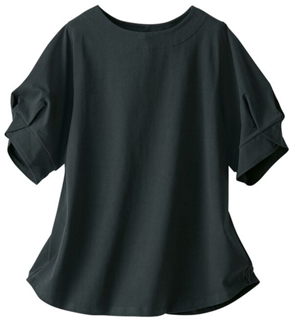 BELLUNA（ベルーナ）の「《ＨｕｇＲｅａｍコットンＣｏｏｌ》ひんやり袖タックプルオーバー（カットソー）」｜詳細画像