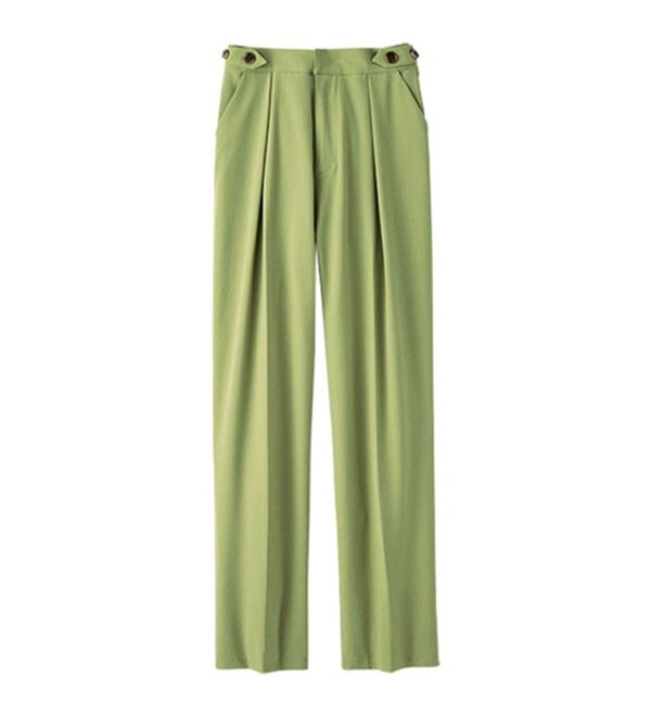 BELLUNA（ベルーナ）の「ボタン使いウエスト調節テーパードパンツ（テーパードパンツ）」｜詳細画像