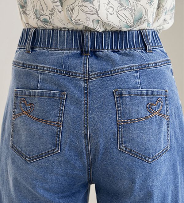 BELLUNA（ベルーナ）の「ヒンヤリ冷感！ライトオンスジーンズ（ワイド）（ワイドパンツ・ガウチョ）」｜詳細画像