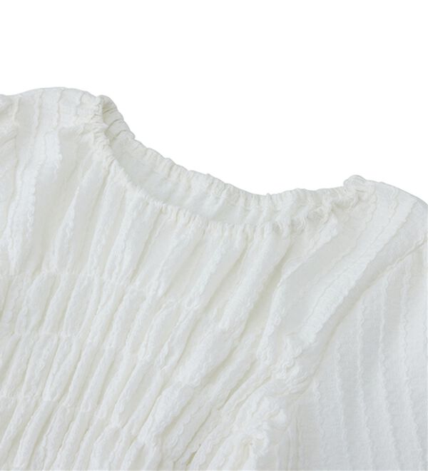 RANAN（ラナン）の「シャーリングカットブラウス（カットソー）」｜詳細画像