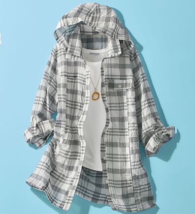 BELLUNA（ベルーナ）の「シャーリング素材日差し対策パーカー（パーカー）」