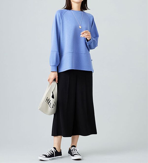 BELLUNA（ベルーナ）の「とろみ素材ドロスト使いプルオーバー（カットソー）」｜詳細画像